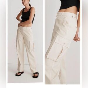 NWT Madewell Cargo/Utility Pants in Cream/Ecru/Lt Tan Sz 32 in Perfect Condition
